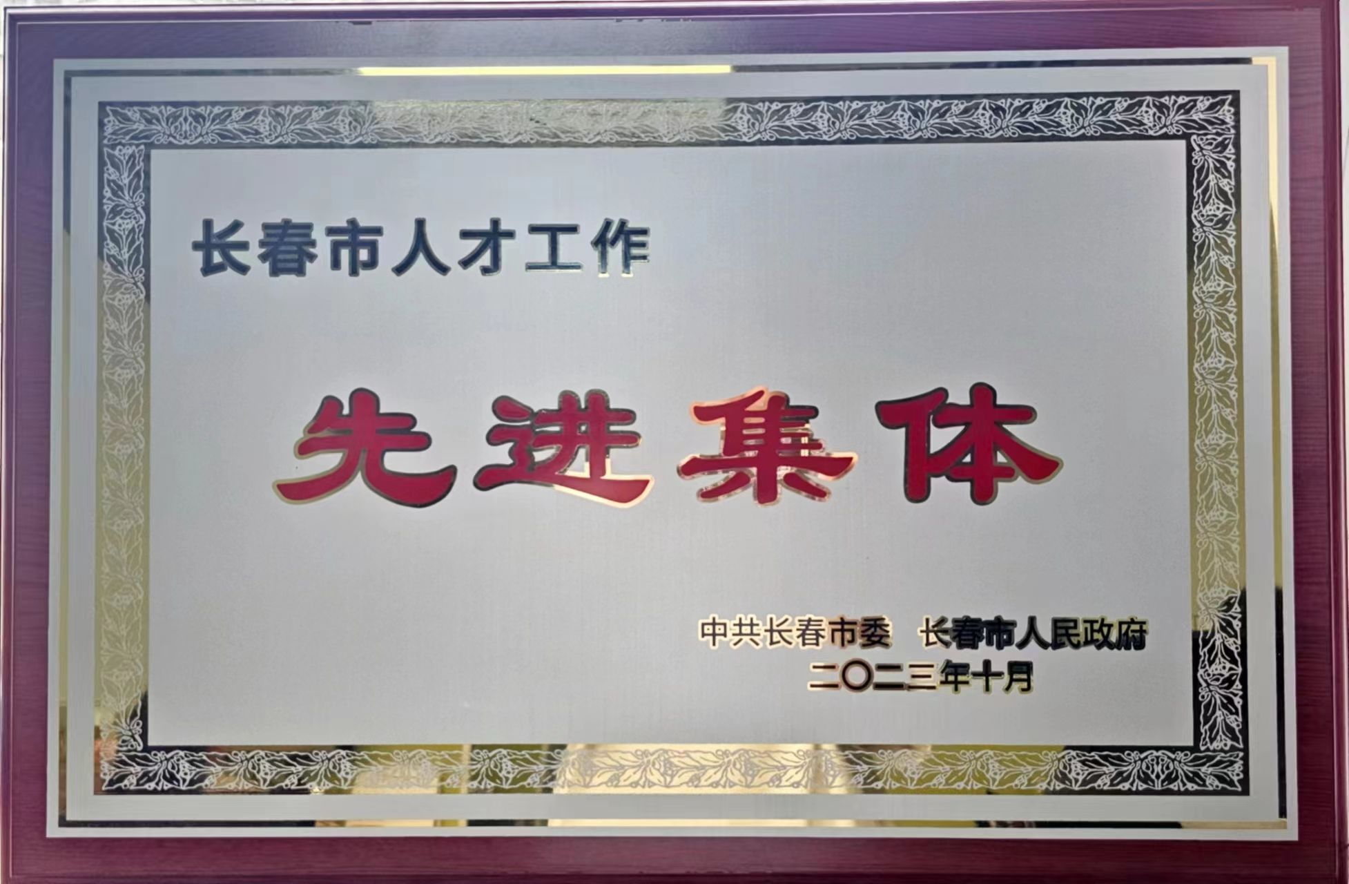 長光圓辰榮獲“長春市人才工作先進集體”稱號